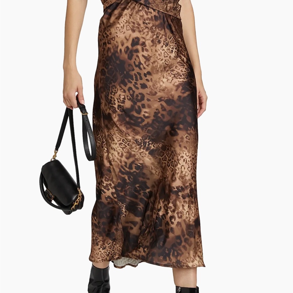 Ramy Brook Leopard Midi-Skirt